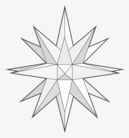 Moravian Star Black And White, HD Png Download, Transparent PNG