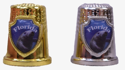F6121-99 Assorted Silver & Gold Thimble W/ Shield Emblem - Mozartkugel, HD Png Download, Transparent PNG