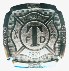 Turlock Fire Silver Belt Buckle - Emblem, HD Png Download, Transparent PNG