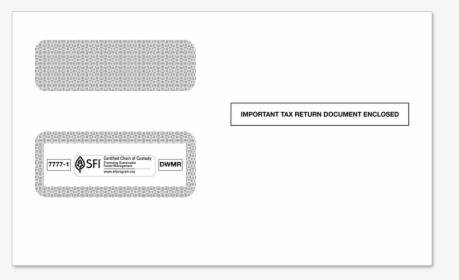 Picture Of 2 Up 1099 Misc Or 1099 R Double Window Envelope - Monochrome, HD Png Download, Transparent PNG