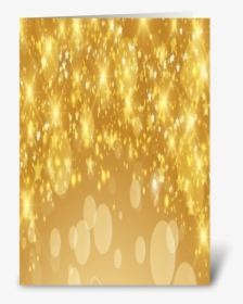 Golden Stars Greeting Card - Christmas Lights, HD Png Download, Transparent PNG