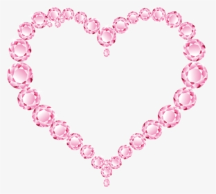 Diamond Heart Png - Pink Glitter Heart Png, Transparent Png, Transparent PNG
