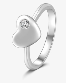 Diamond Heart Ring - Promise Ring Png, Transparent Png, Transparent PNG