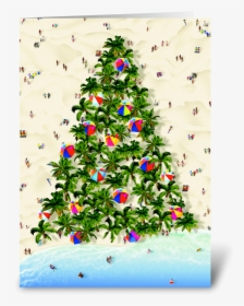 Tropical Tree Greeting Card - Christmas Tree, HD Png Download, Transparent PNG