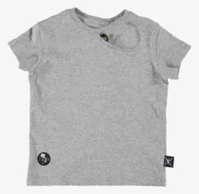 Picture Of Ripped T- Shirt Grey - Active Shirt, HD Png Download, Transparent PNG