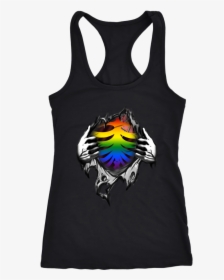 Halloween Ripped Chest Rainbow Skeleton Shirt Lgbt - If It Doesn T Challenge You It Won T Change You Shirt, HD Png Download, Transparent PNG