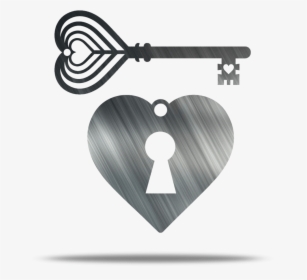 Key And Lock Keychain Set - Heart, HD Png Download, Transparent PNG