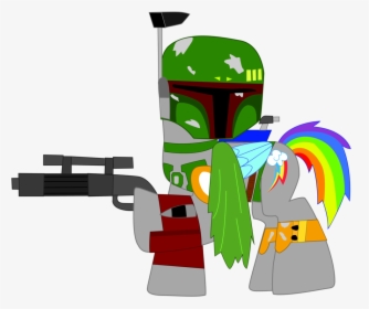 Rainbow Dash As Boba Fett In Star Wars By Ejlightning007arts - Pixel Art Star Wars, HD Png Download, Transparent PNG