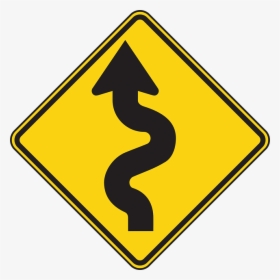 Winding Road Sign, HD Png Download, Transparent PNG