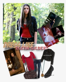 Easy Girl Vampire Costume , Png Download - Vampire Diaries Elena Gilbert, Transparent Png, Transparent PNG