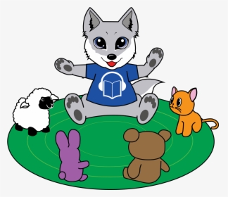 Wolf Telling A Story - Cartoon, HD Png Download, Transparent PNG