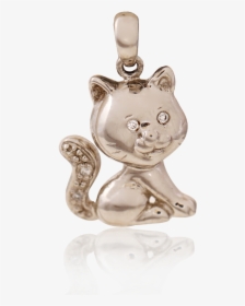 Cute Platinum Kitten Pendant - Locket, HD Png Download, Transparent PNG