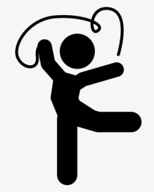 Artistic Gymnast Posture With Ribbon - Artistic Gymnastic Icon, HD Png Download, Transparent PNG