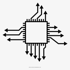 Technology Dissemination Coloring Page - Microprocessor Art, HD Png Download, Transparent PNG
