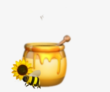 #honey #yellow ,#sunflower #bee #emoji #aesthetic - Iphone Honey Emoji, HD Png Download, Transparent PNG