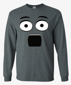 Emoji T-shirt With A Surprised Face And Open Mouth - One Line T Shirt, HD Png Download, Transparent PNG