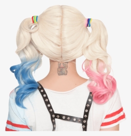 Hdr Wig Pigtails Blue Pink Suicidesquad Harleyquinn Harley Quinn Hair Roblox Hd Png Download Transparent Png Image Pngitem - roblox harley quinn hair