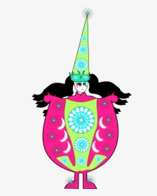 Clown Wearing Large Dress And Long Hat - Clown, HD Png Download, Transparent PNG