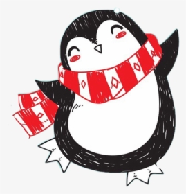 #noël #christmas #pinguin #scarf - Christmas Label Template Penguin, HD Png Download, Transparent PNG