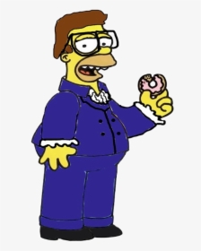Homer Powers International Man Of Mystery - Homer Simpson Eating A Donut, HD Png Download, Transparent PNG