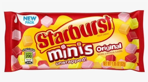 Mini Starburst Unwrapped Calories, HD Png Download, Transparent PNG