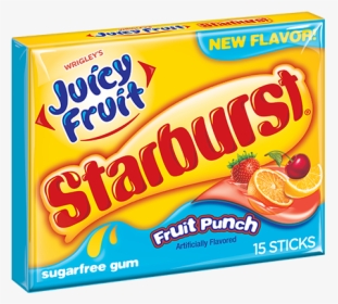 Starburst Fruit Punch Slim Pack - Juicy Fruit New Gum, HD Png Download, Transparent PNG