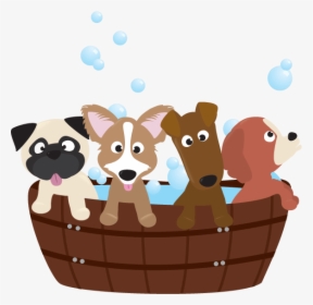 Dog Bath Tub Cartoon, HD Png Download, Transparent PNG