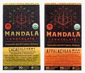 2 Bar Variety Pack Mandala Chocolates Cacao Alchemy - Chocolate Bar, HD Png Download, Transparent PNG