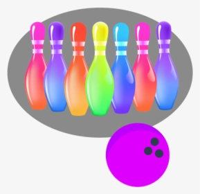 Glow Bowling Pins And Bowling Ball - Ten-pin Bowling, HD Png Download, Transparent PNG