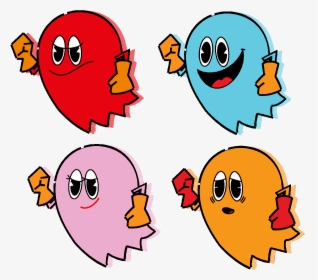 Pac Man Inky Pink Blinky Clyde, HD Png Download, Transparent PNG