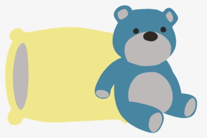 Teddy Bear With Pillow - Teddy Bear And Pillow Cartoon, HD Png Download, Transparent PNG