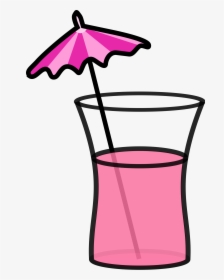 Drink Umbrella Clipart Download Umbrella Drink Pink - Drink Clipart, HD Png Download, Transparent PNG