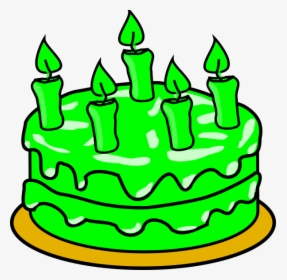 Green Birthday Cake Clip Art, HD Png Download, Transparent PNG