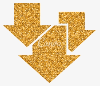Glitter Icons - Down Arrow Glitter, HD Png Download, Transparent PNG