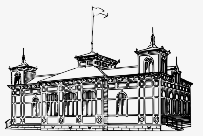 Palace Png Black And White - School Black And White Png, Transparent Png, Transparent PNG