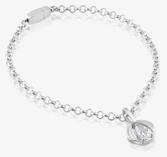 Sterling Silver Chain Bracelet With Blossom Pendant - Bracelet, HD Png Download, Transparent PNG