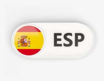 Round Button With Iso Code - Spain Flag, HD Png Download, Transparent PNG
