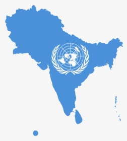 Flag Map Of South-west Asia - South Asia Region, HD Png Download, Transparent PNG