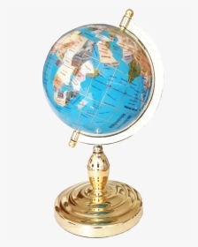 Gemstone Globe Tabletop 22 Cm Blue Sky Single Leg Gold - Globe, HD Png Download, Transparent PNG