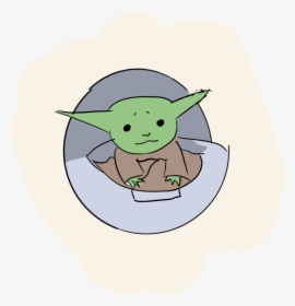 Cartoon Illustration Fictional Character - Baby Yoda Meme Transparant, HD Png Download, Transparent PNG