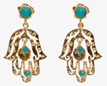 Hamsa Earrings - Earrings, HD Png Download, Transparent PNG