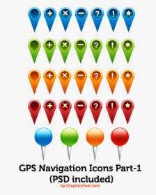 Gps Navigation Icons Part-1 - Map Icons, HD Png Download, Transparent PNG