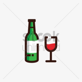 Download Wine Clipart Wine Glass Beer Wine Beer Bottle - Wine Bottle, HD Png Download, Transparent PNG