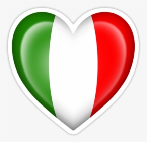 Italian Heart Flag - Png Canada Flag In Heart, Transparent Png, Transparent PNG