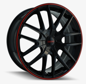 Black And Red Alloy Wheels, HD Png Download, Transparent PNG