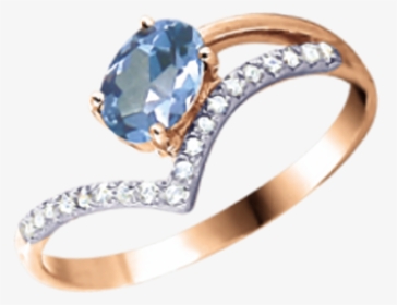 Lady´s Ring In Red Gold Of 585 Assay Value With Blue - Pre-engagement Ring, HD Png Download, Transparent PNG