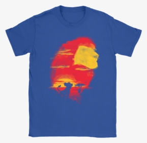 Lion King Setting Sun Mufasa King Of The Pride Lands - Mickey Mouse Cool T Shirt, HD Png Download, Transparent PNG
