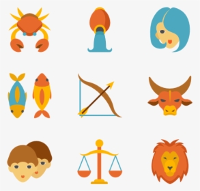 Linear Color Zodiac Signs - Zodiac Icon Png, Transparent Png, Transparent PNG