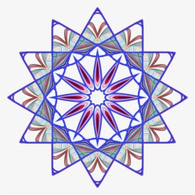 Prismatic Mandala Line Art Design 5 No Background Clip - Simple Transparent Background Snowflake Png, Png Download, Transparent PNG