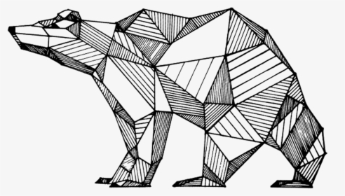 Geometric Drawings Animals Black - Geometric Animal Black And White, HD Png  Download , Transparent Png Image - PNGitem